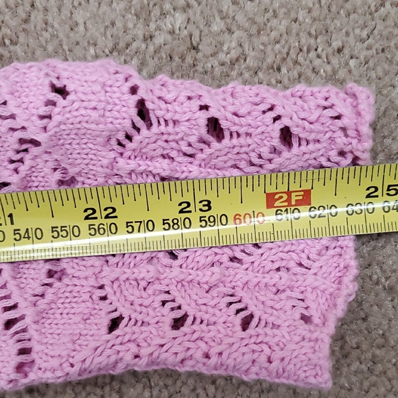 Heartloom Pink Knit Novella With Gold Accent Cotton Feminine Coquette Cardigan M - Picture 13 of 13